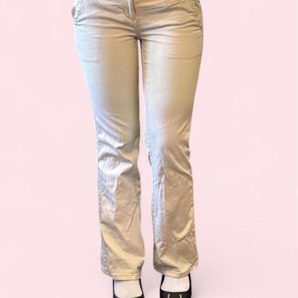 VINTAGE Y2K Aeropostale cream low rise‎ flare pants 🤍
